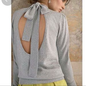 Moda International Open Back silk/cashmere sweater